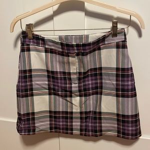 Purple plaid topshop miniskirt size 6